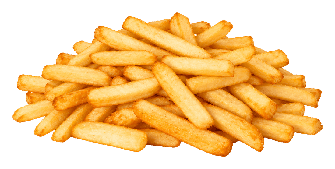 Pile of golden French fries.